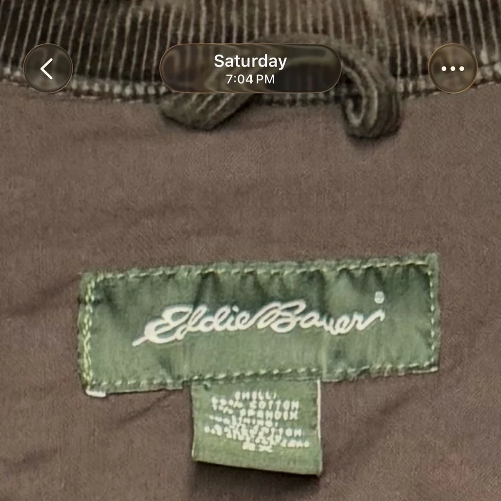 Eddie Bauer 2X Brown Corduroy Field Jacket Coat - Picture 8 of 8